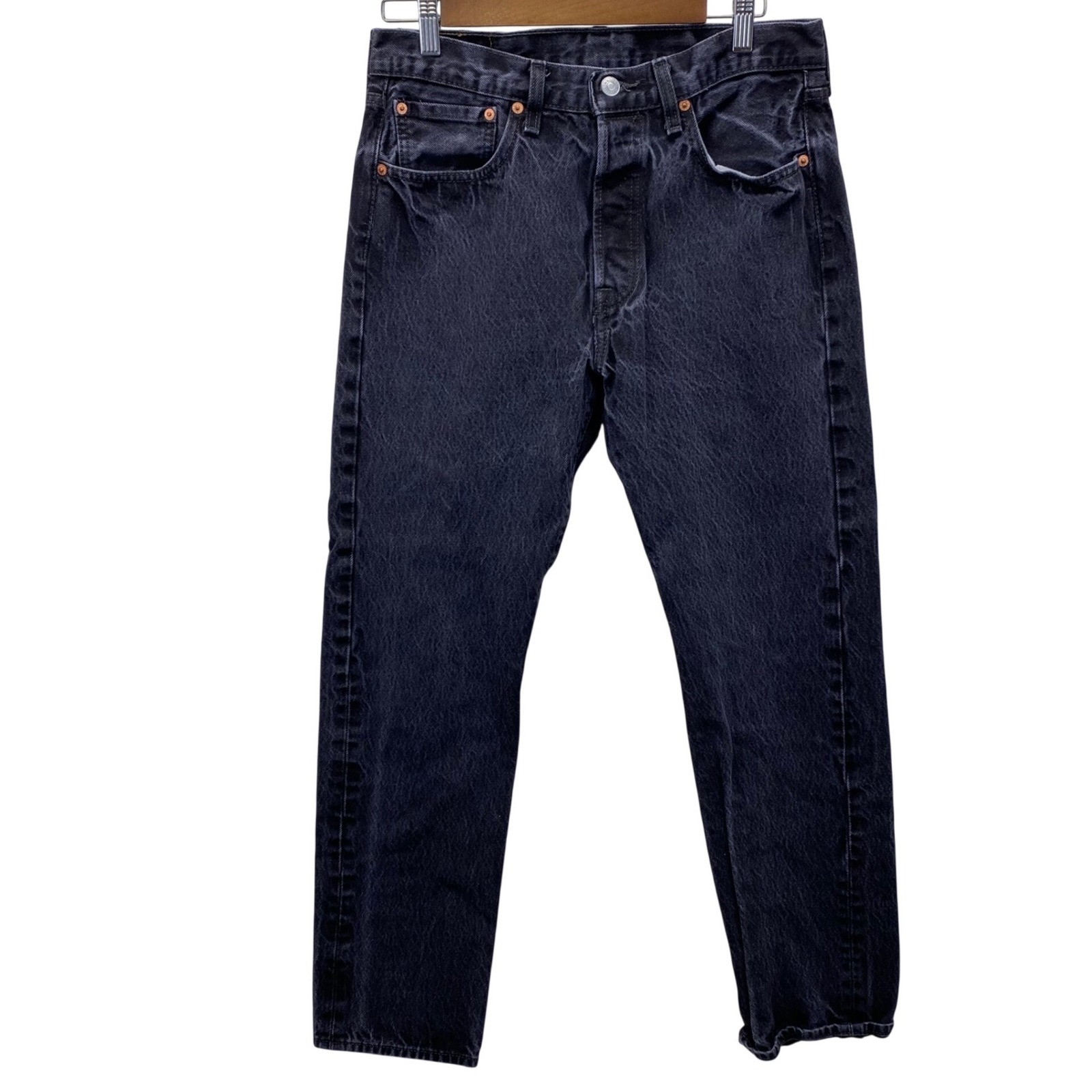 Levi's 501 Original Jeans Men 32x32 (32x30) Black Straight Leg Button Fly Denim